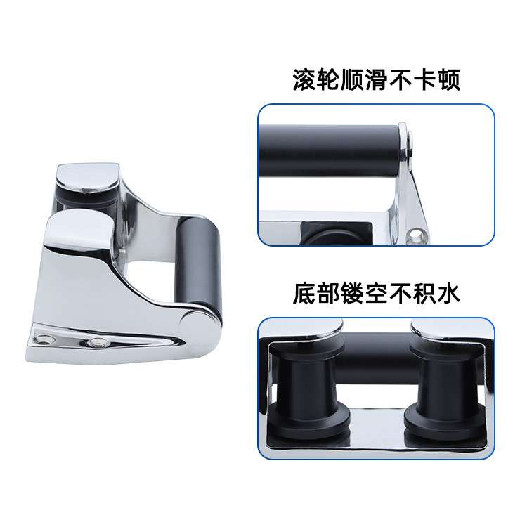 316不锈钢双轮导缆器重型万向导锚轮导缆孔导缆绳桩支架游艇配件_