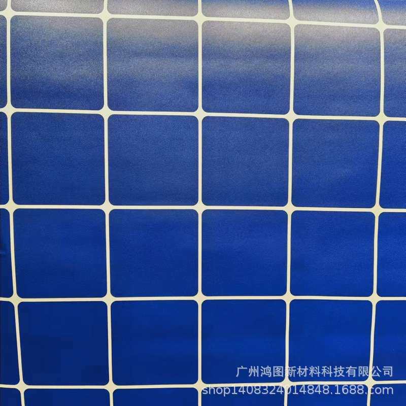 PVC自粘墙纸格子鱼缸贴厨房浴室墙贴背景贴装饰壁纸鱼缸背景贴
