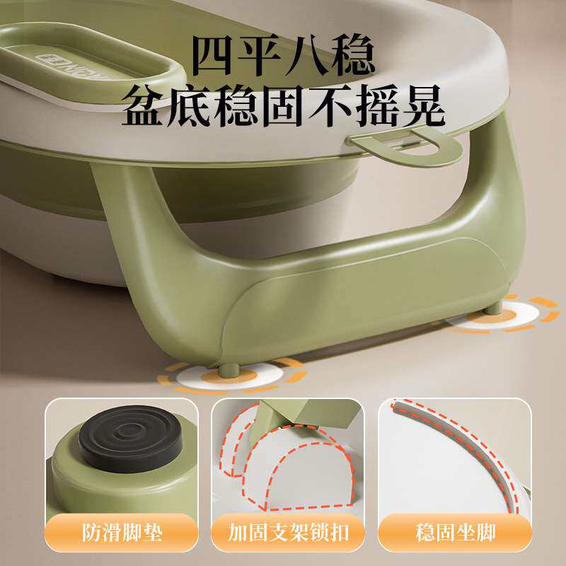 雅亲婴儿洗澡盆澡盆儿童用品幼儿坐躺大号可折叠家用新生宝宝浴盆
