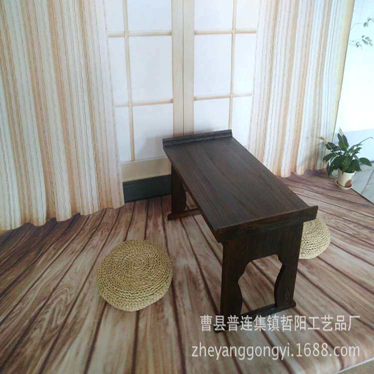 简约复古烧桐木电脑桌茶几 小矮桌 榻榻米木桌仿古茶桌