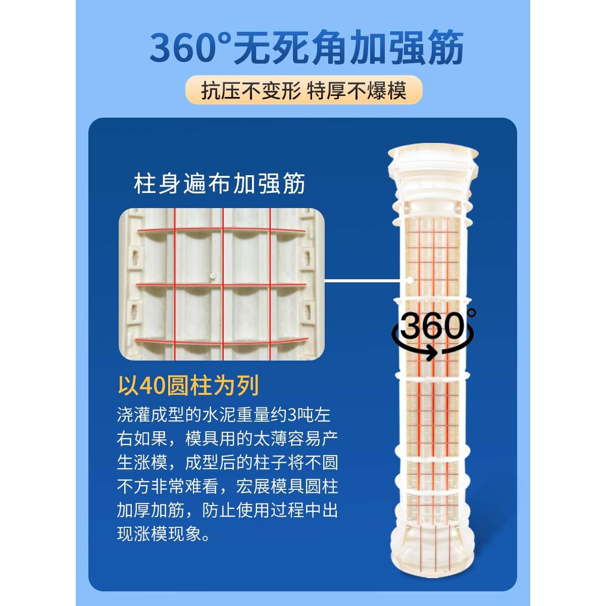 罗马柱模具圆柱欧式别墅大门水泥阳台柱子塑胶建筑模板圆形柱模型