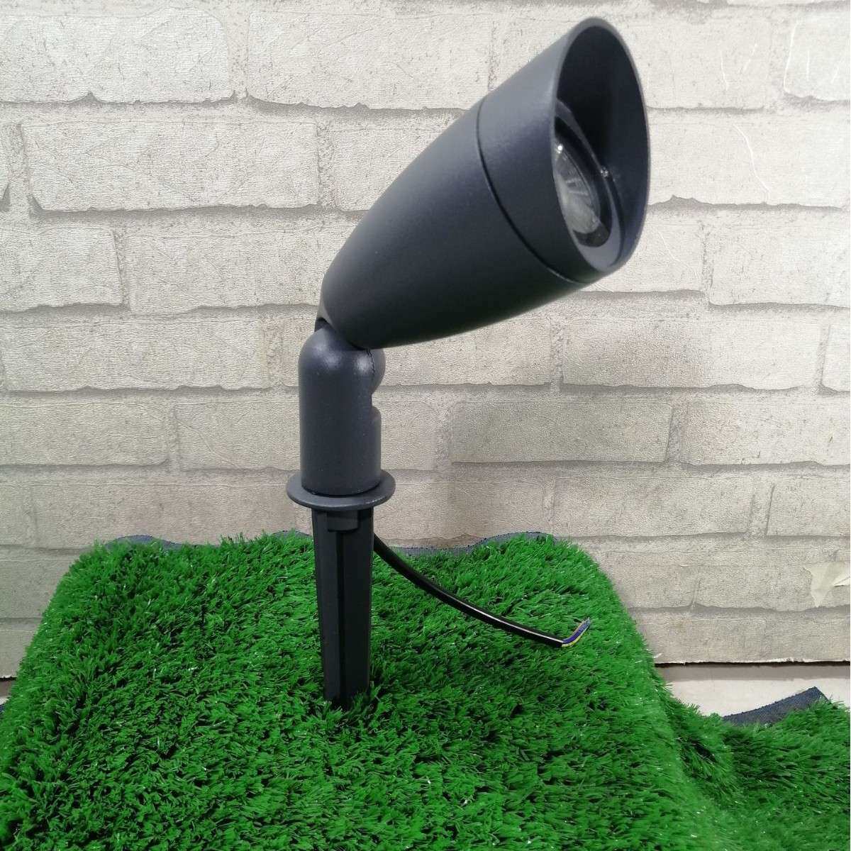 LED投光灯户外射灯防水投射灯圆形室外招牌门头灯地插小射灯