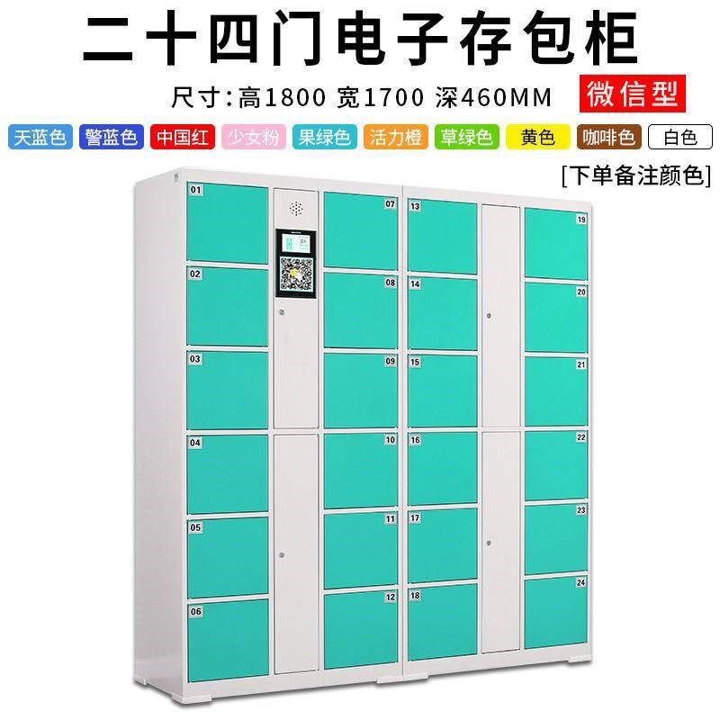 电子存包柜美发店健身房寄存储物柜人脸识别O条码刷卡带锁智能超