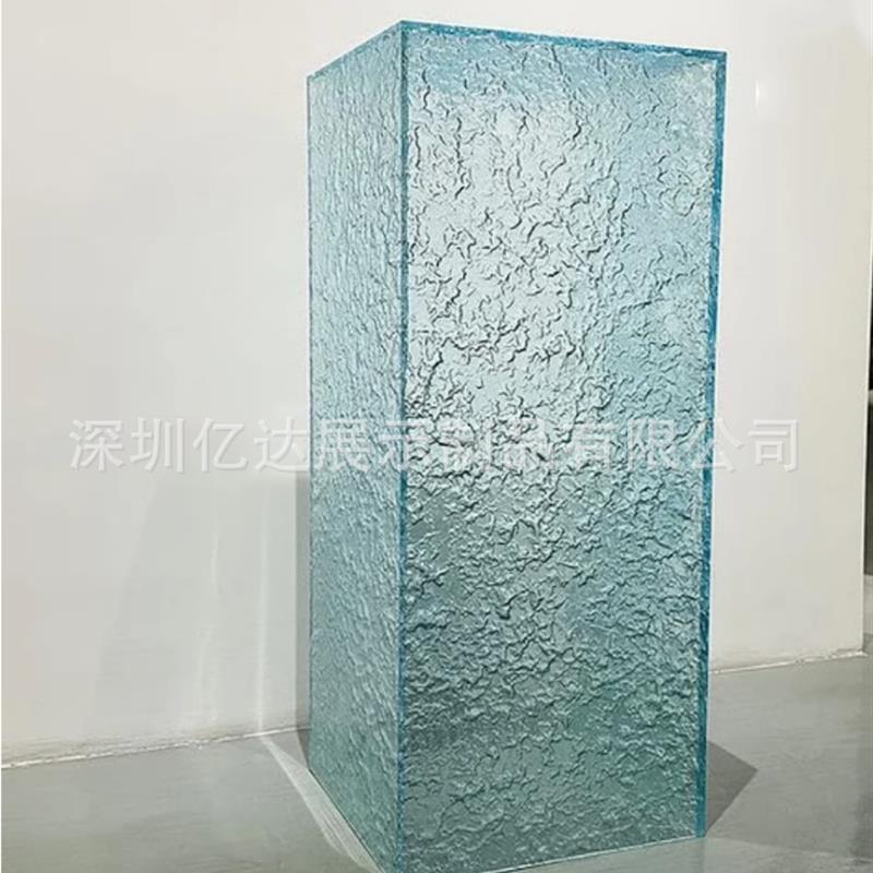 亚克力展示盒彩色透明板方柱圆柱置物架陈列装饰中岛台收纳盒