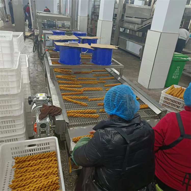 麻花成型输送油炸线 全自动麻花油炸机带自动敲打 运城麻花油炸线