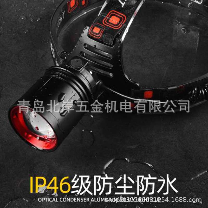 森林虎H820头灯led强光Typ-c充电头戴式变焦手电筒户外超亮