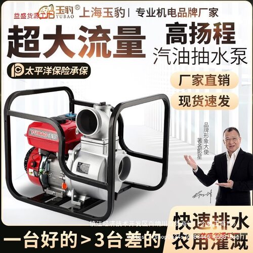 农用高扬程汽油电启动自吸水泵