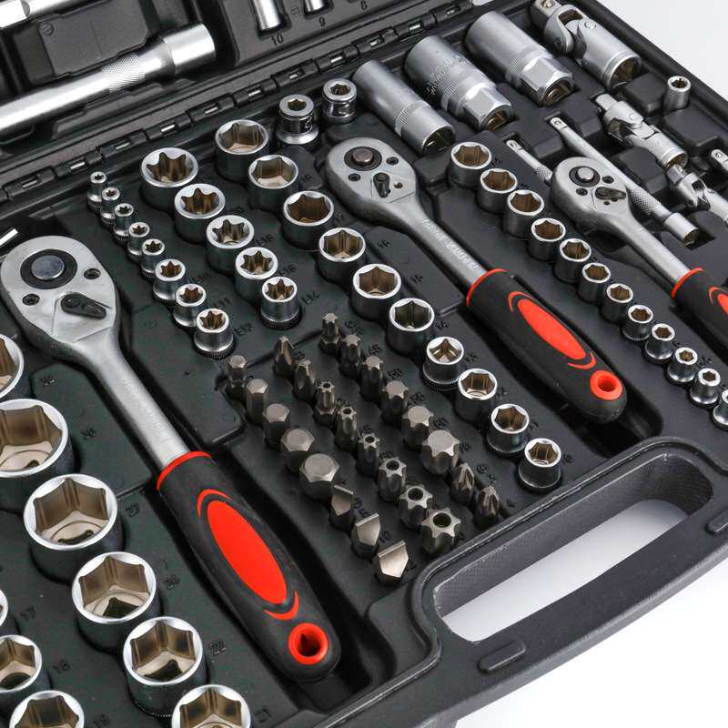 172件套筒棘轮扳手套装家用机修工具组合
