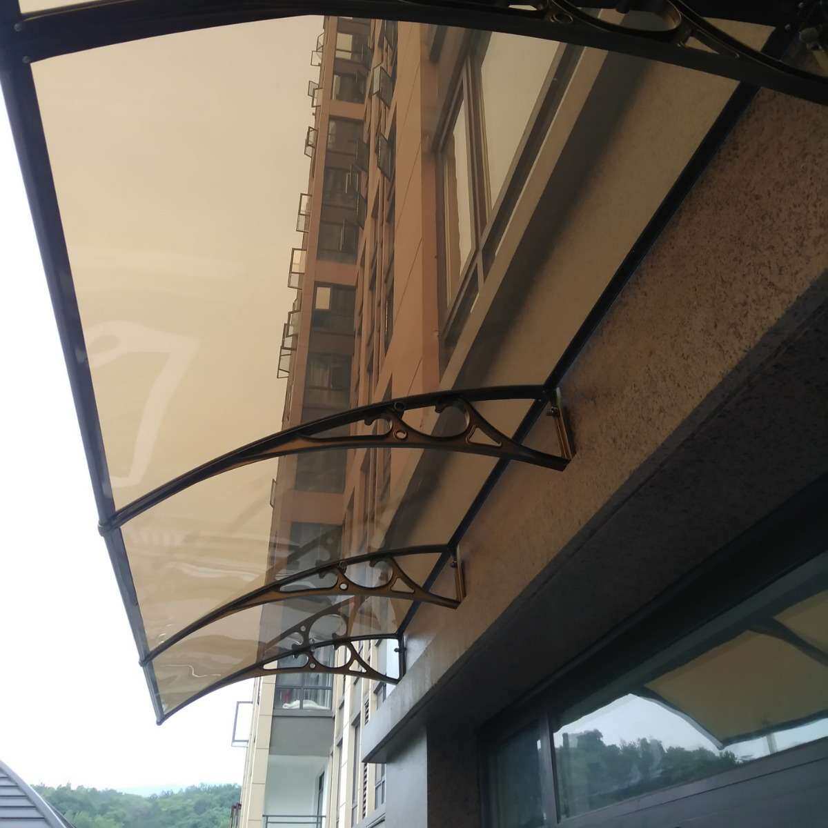 雨棚户外防雨棚铝合金阳光板露台屋檐遮雨篷家用阳台遮阳棚阳光棚