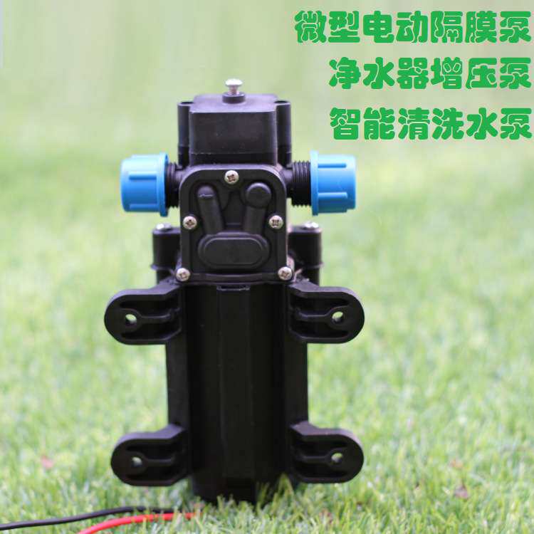 高压电动洗车水泵SDP-60W12V24V80W自吸直流带压力开关微型隔膜泵