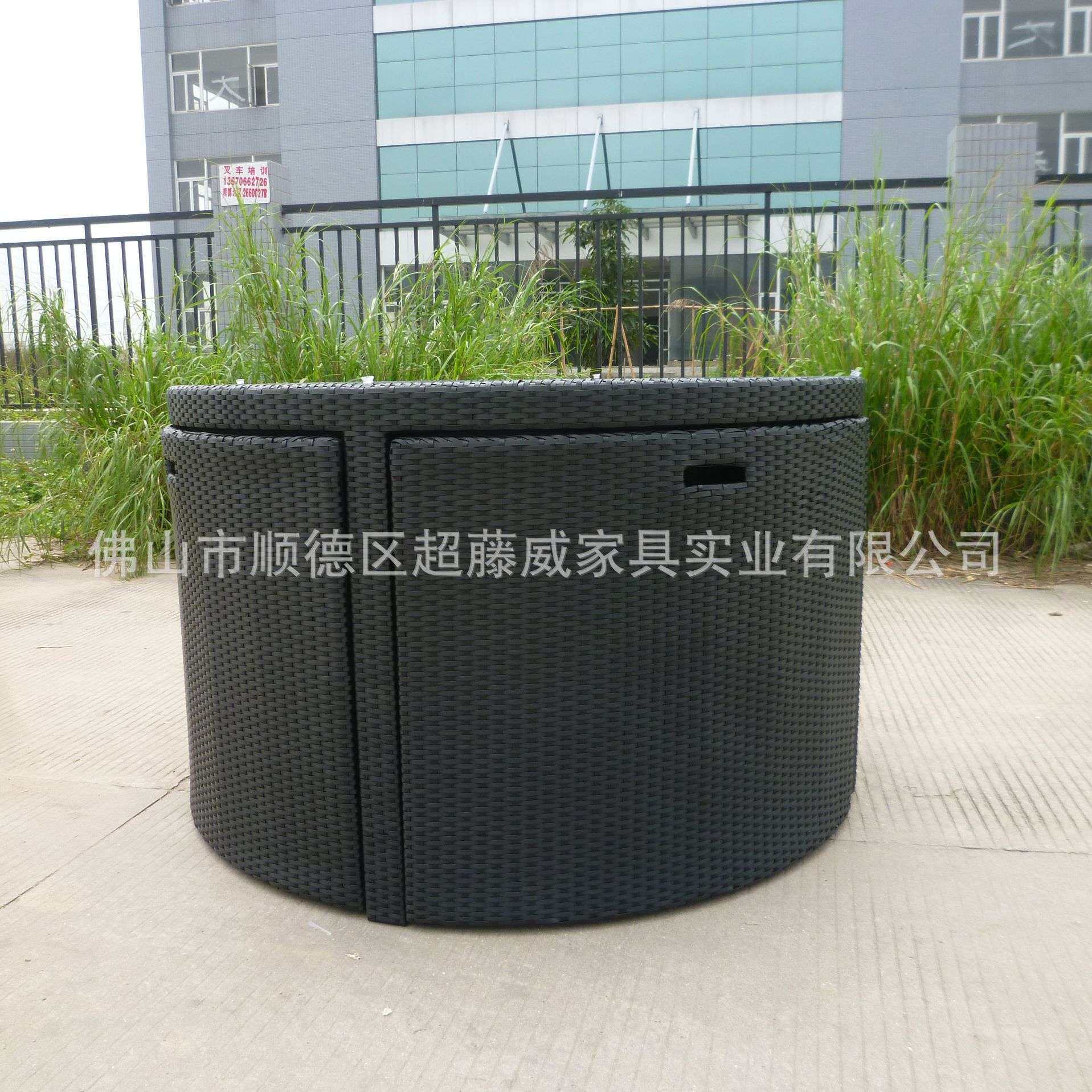 户外藤桌椅组合餐厅餐桌椅省空间餐桌椅休闲套装藤艺现代简约藤编