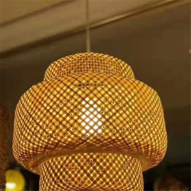 竹灯笼灯竹编f灯罩火锅店灯笼中式灯笼艺术编织仿古乡村竹艺吊灯