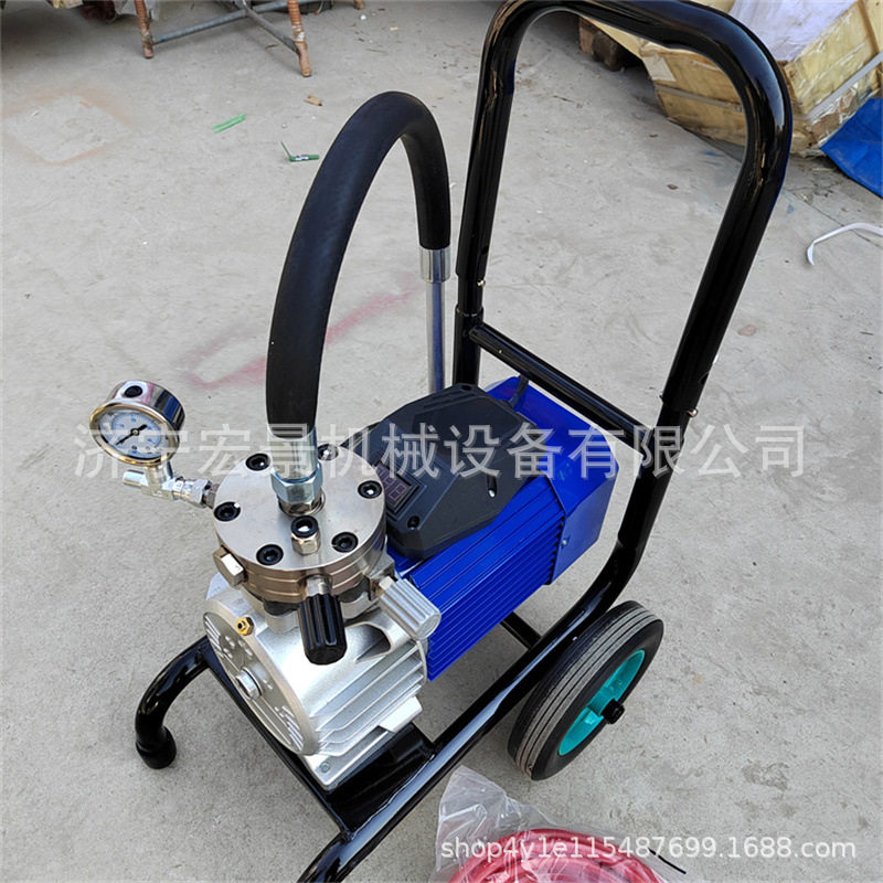 高压无气电动涂料喷涂机小型内外墙彩钢瓦翻新外墙腻子粉喷涂机