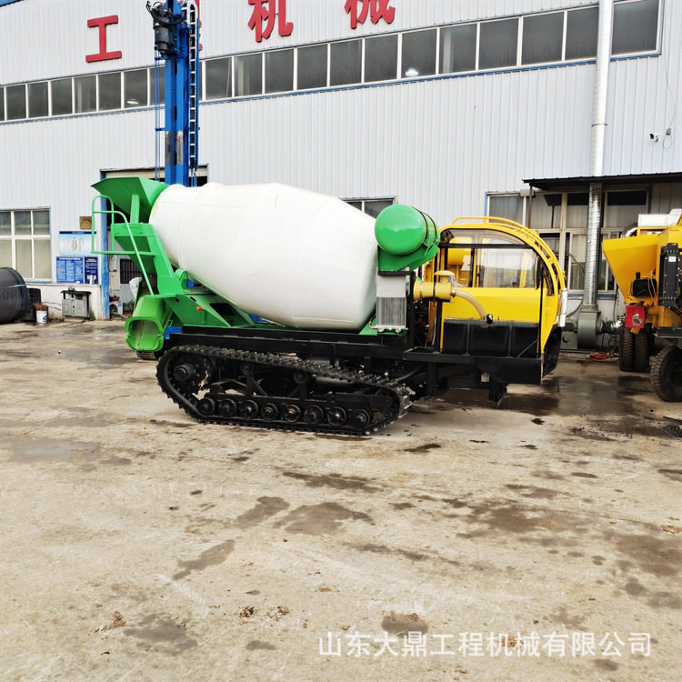 光伏工程注浆水泥商砼车 履带式混凝土搅拌车 履带罐车吨位可定