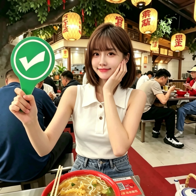 桃黑黑举牌对错举手牌拍照道具