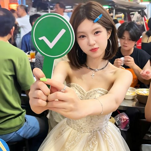 双面对错打分应援棒对错手举牌