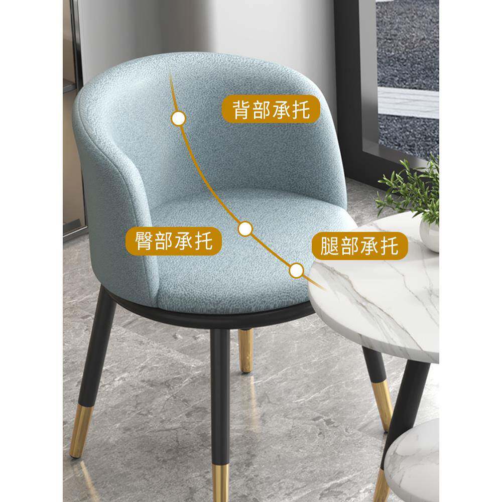 洽谈桌接待凳子家用茶桌奶店桌F965M89M椅阳背台休闲靠椅椅组合三