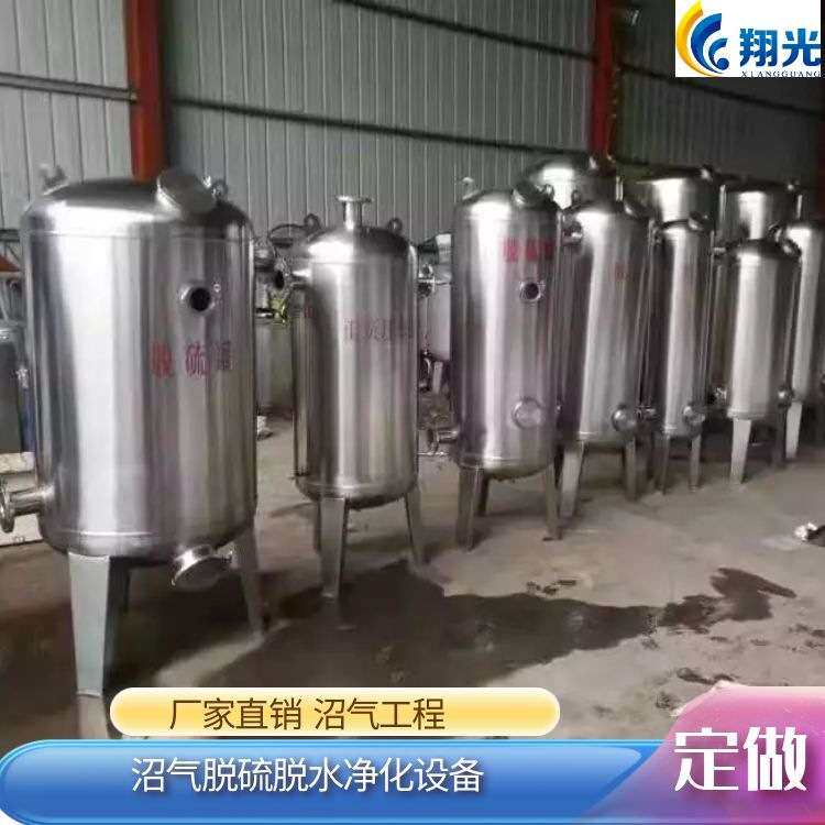 沼气脱硫设备沼气畜禽粪污项目使用 干式脱硫装置 撬装安装图