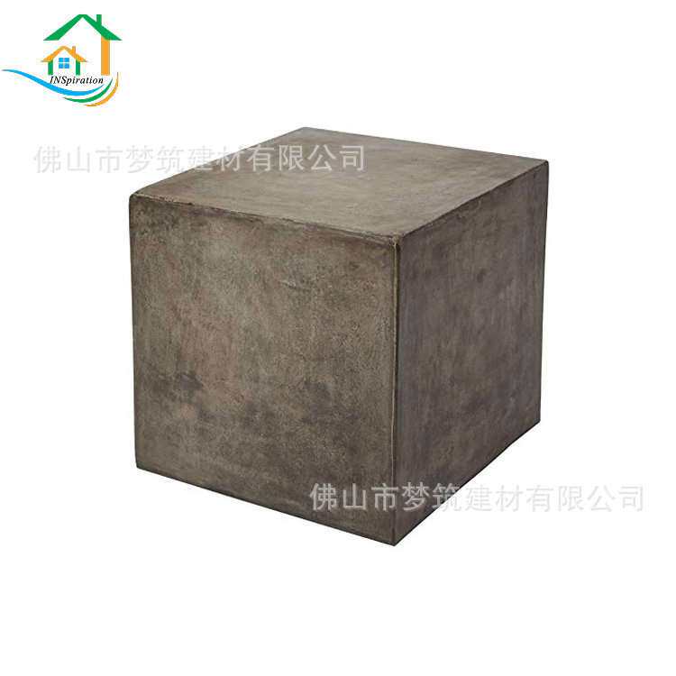 现代简约景观园林装饰座椅 GRC清水混凝土摆件  工业风水泥边角几