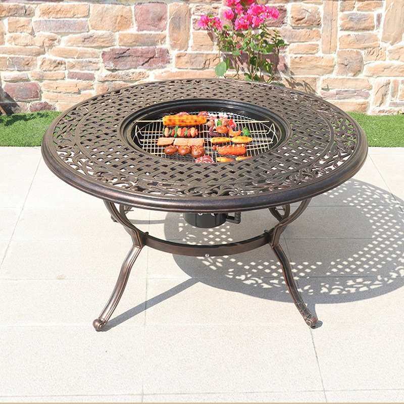 源头厂家户外铝合金烧烤桌碳烤电烤庭院花园家庭聚会露天团建BBQ