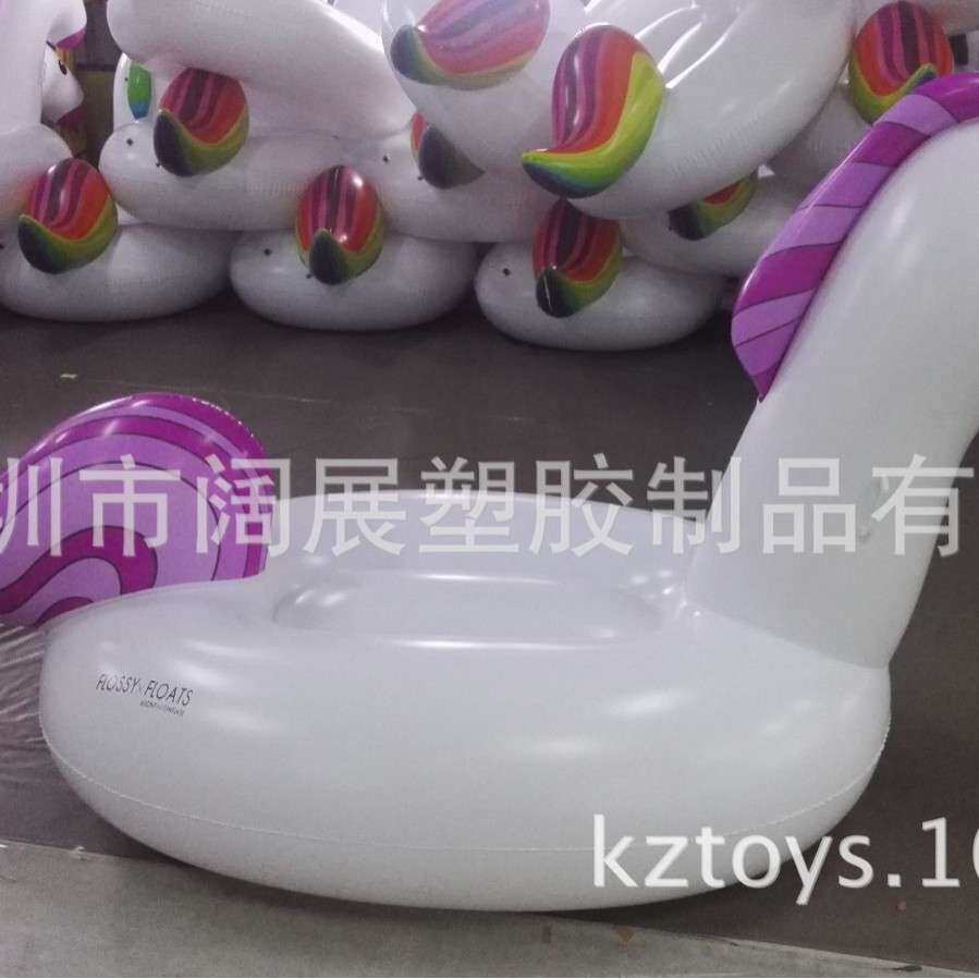加厚PVC水上充气独角兽坐骑彩虹独角兽浮排彩虹飞马天马座骑