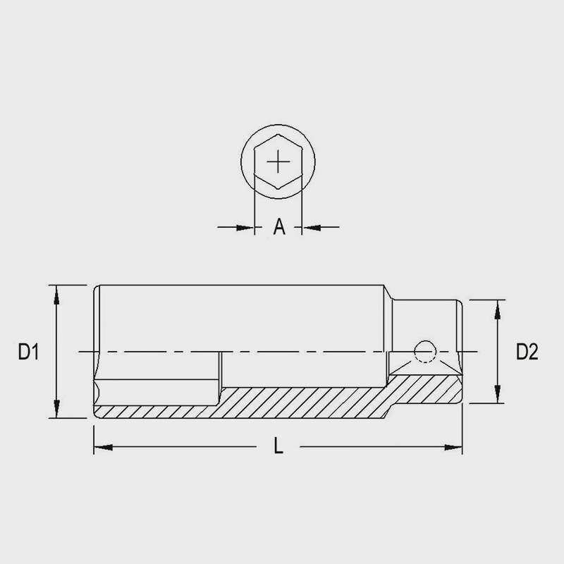 天赋工具进口重型气动套筒3/4大风炮工业级加厚19mm公制六角套头