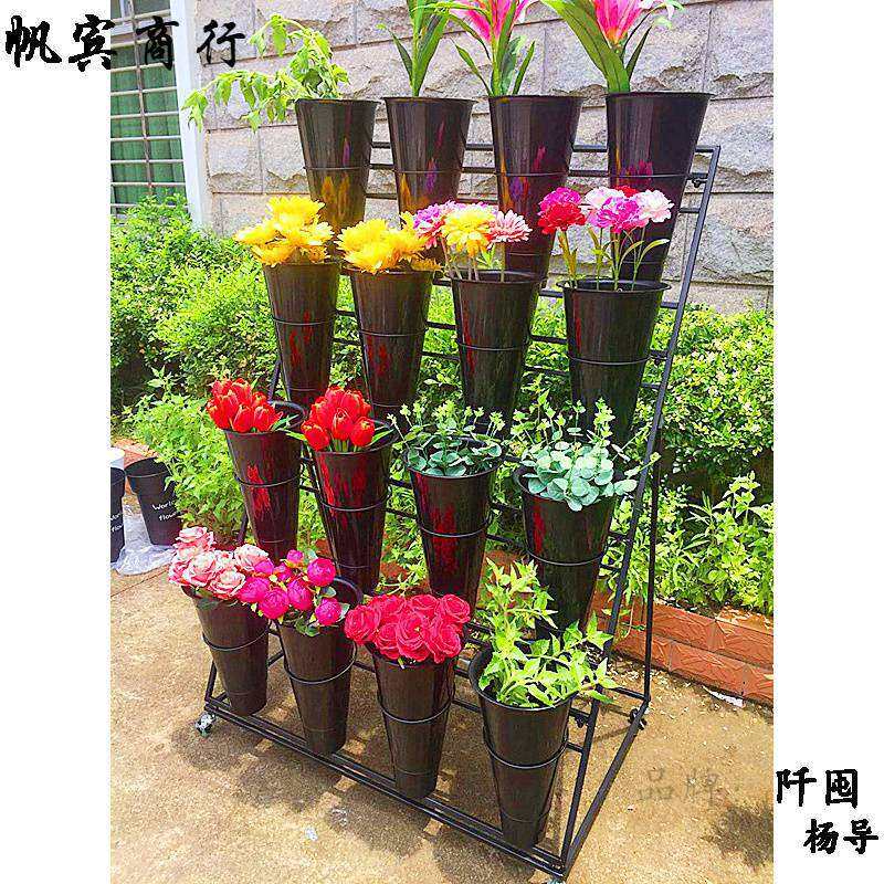 花店专用花架展示架放鲜花的架子阳台落地式多层创意轻奢铁艺简约