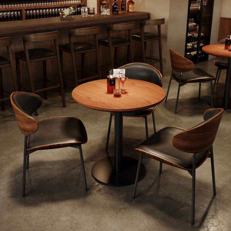 美式复古酒吧桌椅组合酒馆餐吧餐厅餐桌商用清吧咖啡厅店桌子椅子
