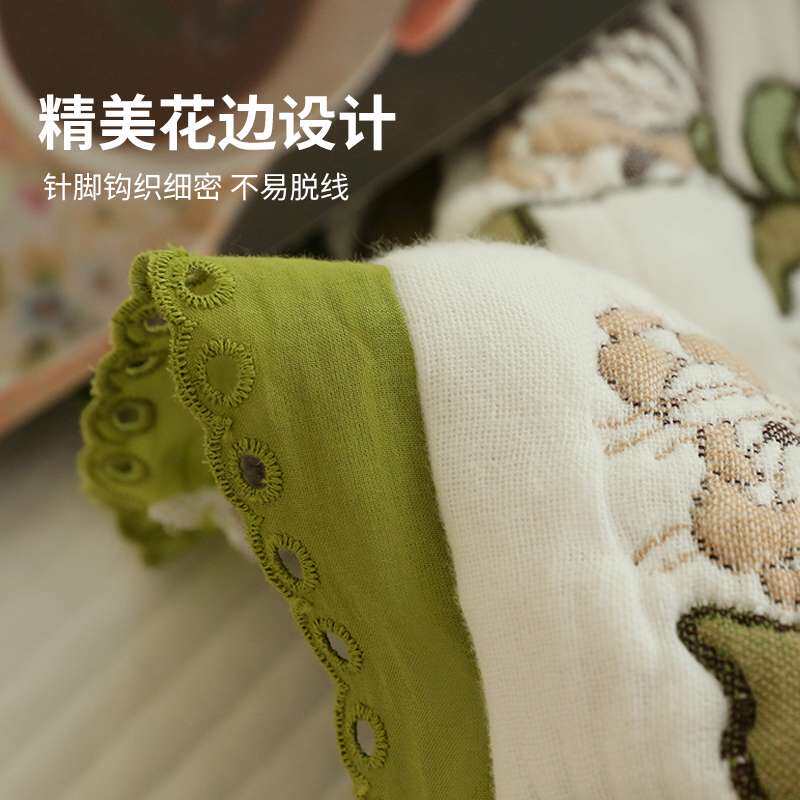 如奕十层纱布毛巾被加厚泡芙被子夏凉被夏季可水洗春秋沙发盖毯