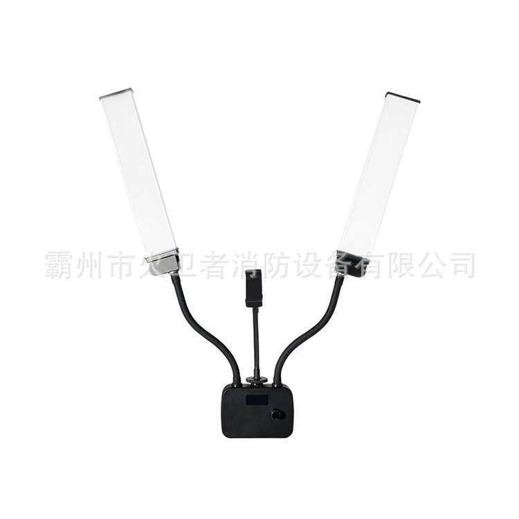 大型便携式移动照明装备大三角架设计led双管摄影灯美式双臂灯
