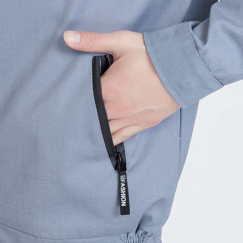 纯棉防静电电焊工作服套装男士耐磨防烫劳保服中国石油全棉工装