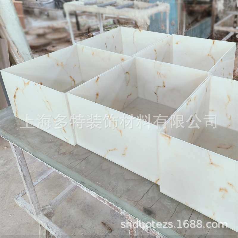 透光石灯箱人造石仿云石灯箱透光石天花吊顶亚克力云石弧形透光石