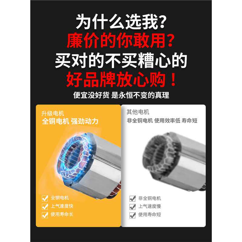胜斯特空压机工业级220v木工喷漆打气泵小型无油低音空气压缩机
