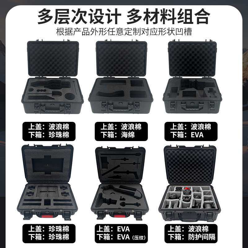厂家供应大容量汽车维修ABS工具收纳箱 机械设备防水拉杆工具箱