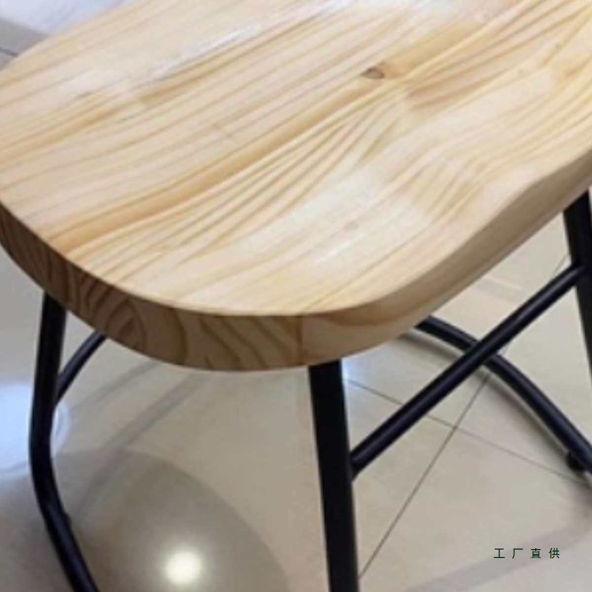 简约现代家用吧台椅高脚凳创意休闲酒吧椅奶茶店餐凳实木前台椅子
