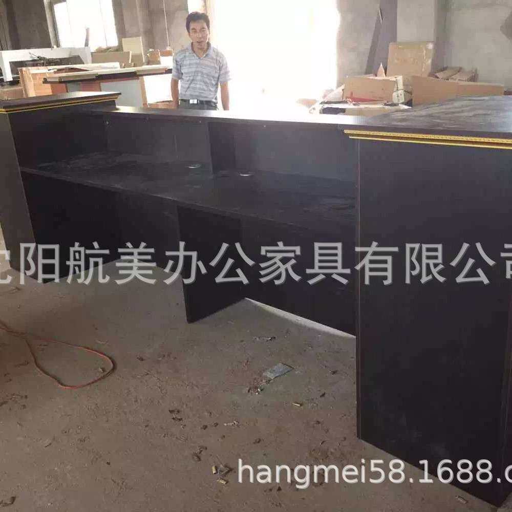 沈阳前台接待台形象公司办公前台烤漆迎宾台咨询台简约优质收银台