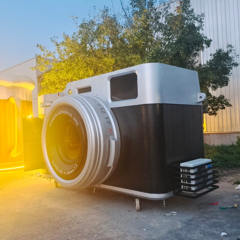 大型户外创意照相机收音机造型主题餐车复古风景区商用摆摊车