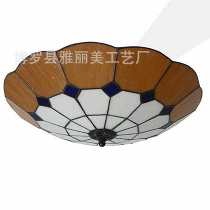 灯具蒂凡尼灯饰地中海吸顶灯 一件代发圆形客厅卧室led吸顶灯