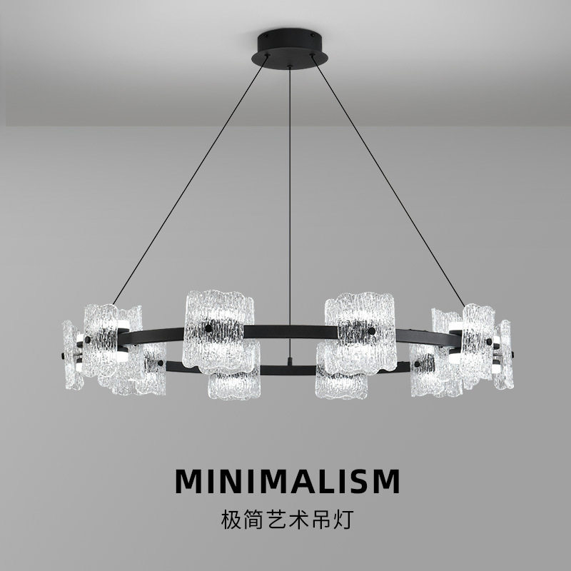 跨境意式客厅吊灯现代简约铁艺树脂大厅灯设计师新款创意客厅主灯