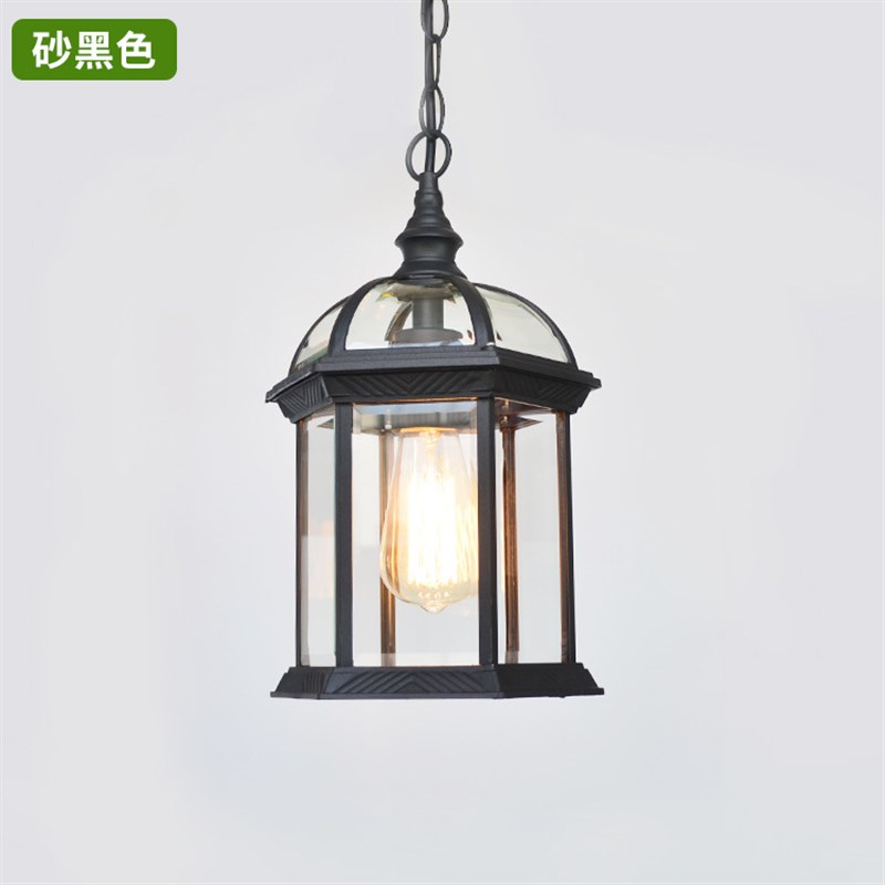 户外葡萄架凉亭吊灯 阳台小区别墅庭院吊灯 室外防雨水防锈走廊灯