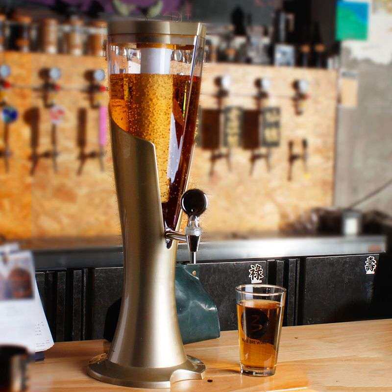 发光酒炮KTV酒吧商用1.5L3L扎啤桶带龙头创意果汁桶酒塔扎啤酒炮