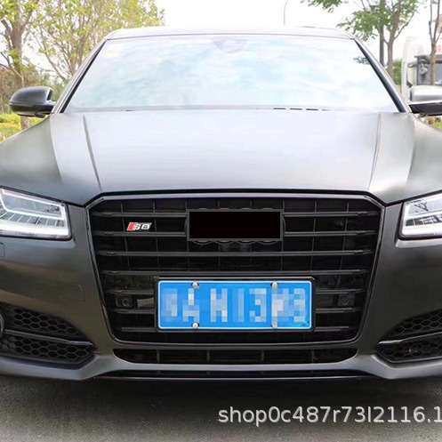用于S8前唇饰条黑银A8保险杠下前扰流板D4PAS8 2014-2018运动前保