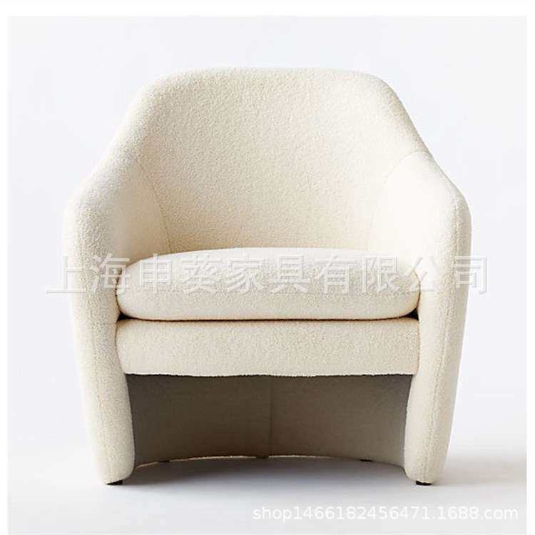 简约布艺设计师时尚洽谈咖啡厅个性椅子沙发椅别墅样板房全屋家具