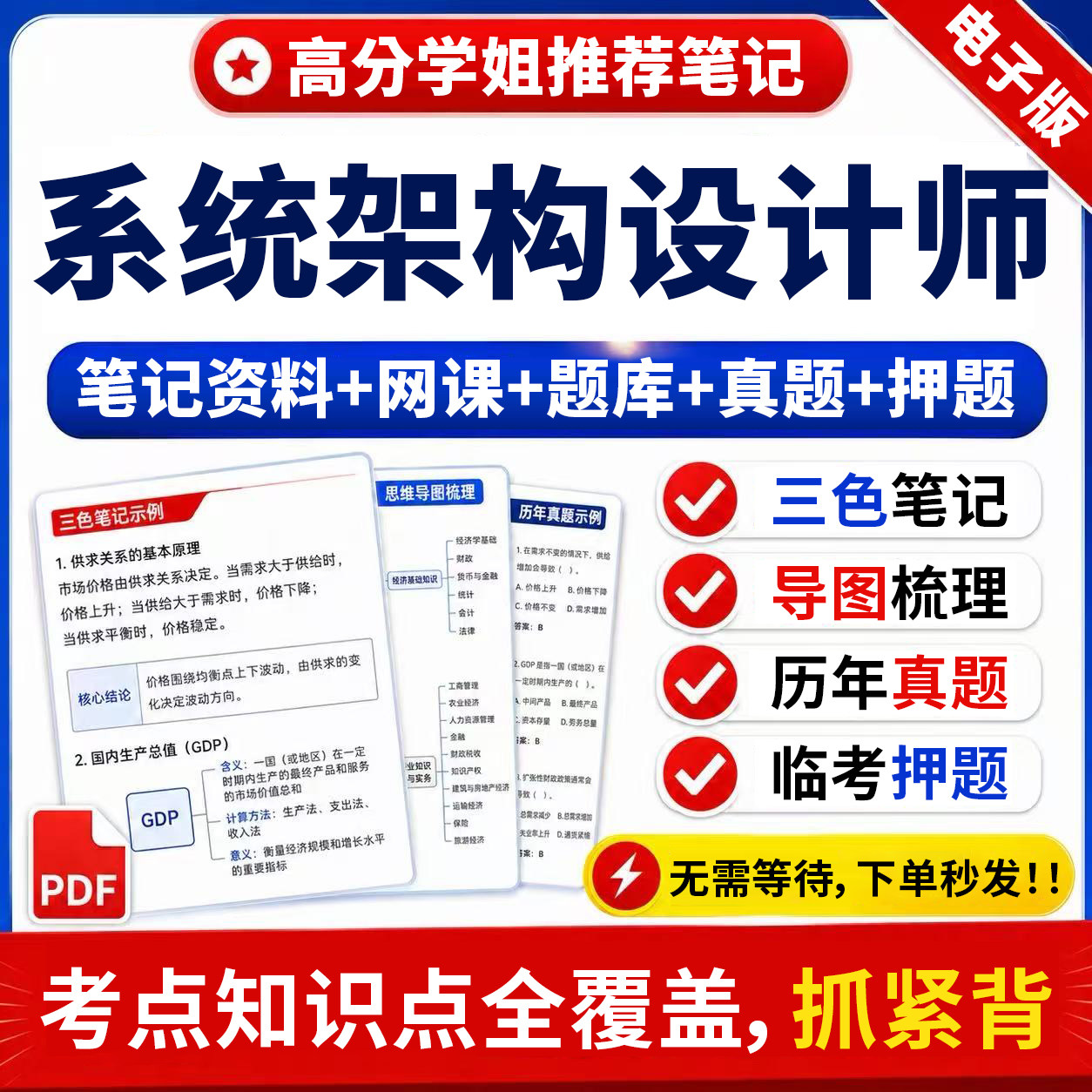2026年软考高级系统架构设计师三色笔记历年真题库考前押题密卷图片