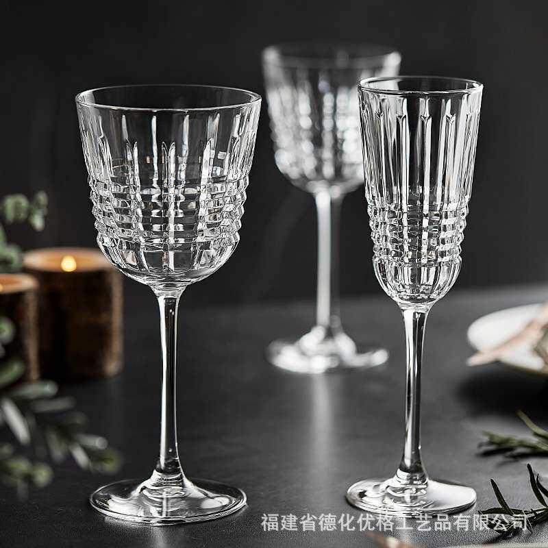 法国CDA水晶玻璃葡萄红酒杯高脚杯家用轻奢高档香槟杯鸡尾酒杯子