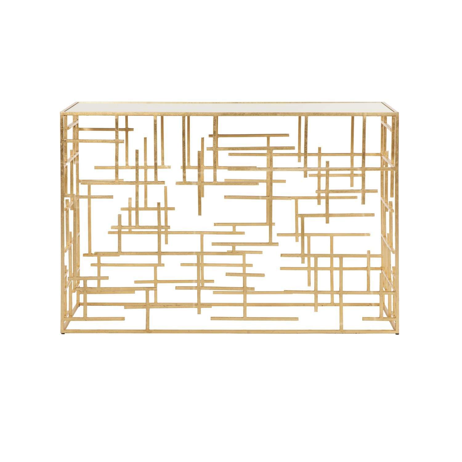 美式轻奢铁艺金箔/银箔茶几/玄关桌/东莞五金家具轻奢风