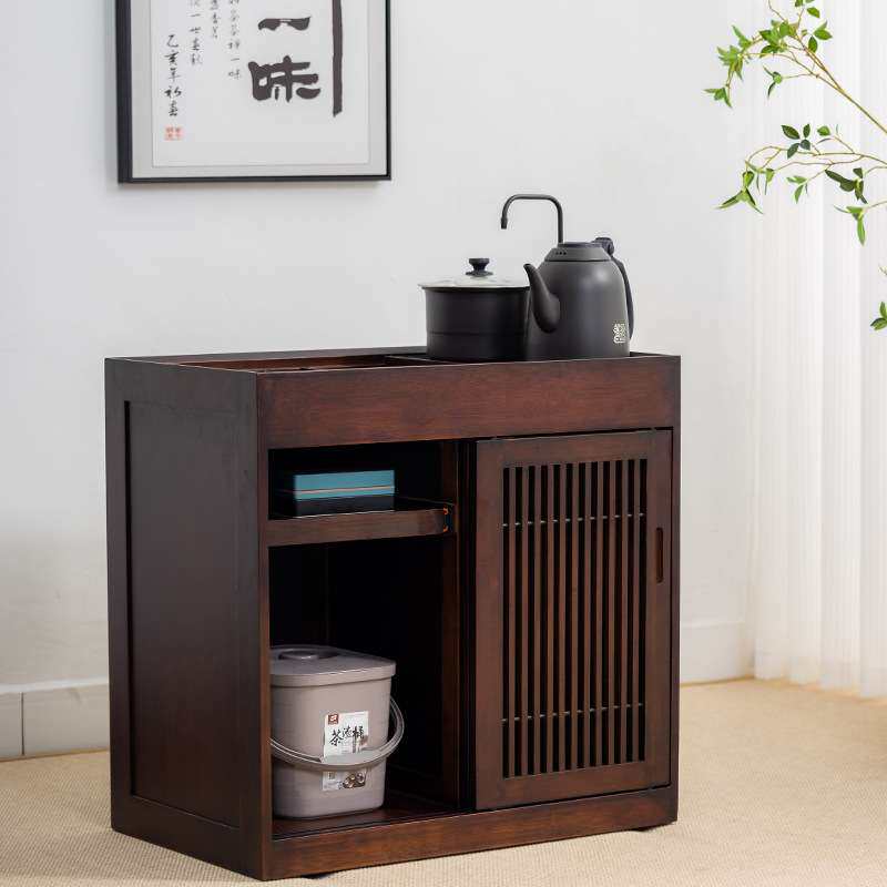移动小茶台客厅烧水壶一体收纳置物茶水柜乌金石泡茶桌小户型茶几