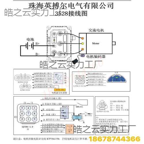 英博尔mc3623-6021/3624-7221/3625控制器新能源雷丁接线定义检测