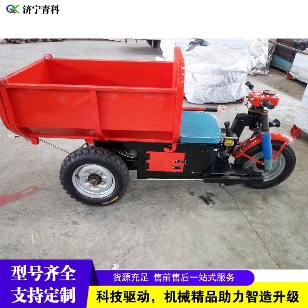 载货爬坡电三轮车 工程建筑砖石混凝土运输车 小型电动三轮翻斗车