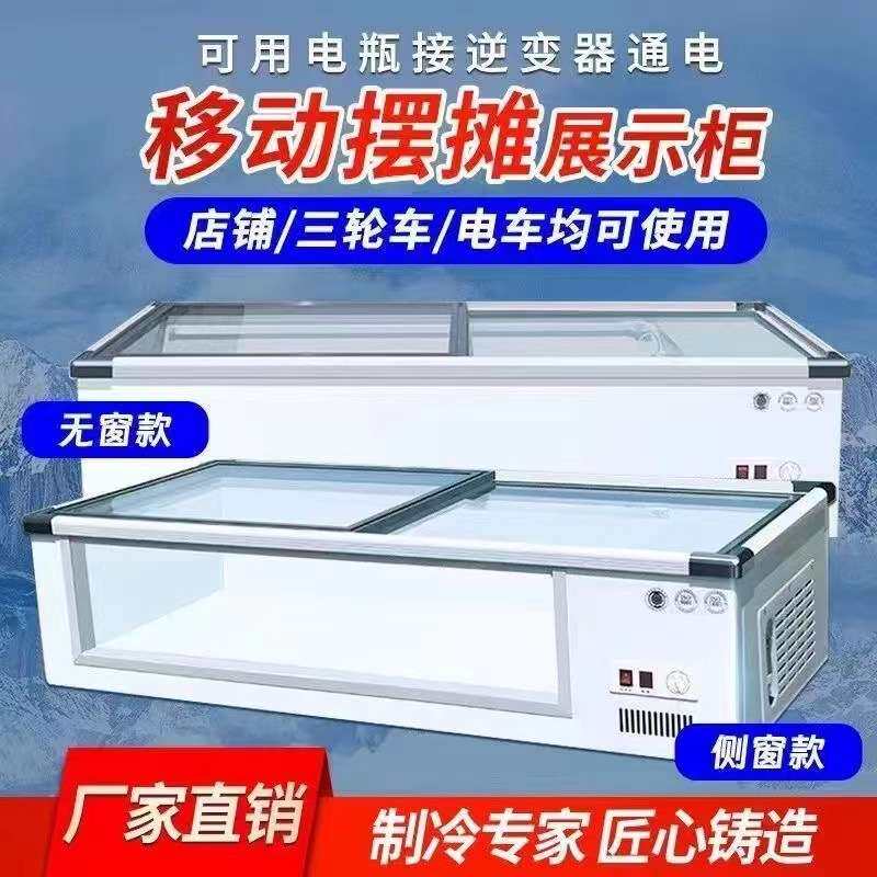 台式冷藏展示柜摆摊烧烤炸串保鲜冷冻小型卧式可移动三轮车小冰箱